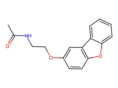 N-[2-(dibenzo[b,d]furan-2-yloxy)ethyl]acetamide structure