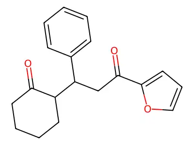 2-[3-(Furan-2-yl)-3-oxo-1-phenylpropyl]cyclohexan-1-one structure