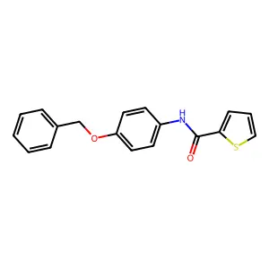 N-(4-phenylmethoxyphenyl)thiophene-2-carboxamide structure
