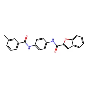 N-[4-[(3-methylbenzoyl)amino]phenyl]-1-benzofuran-2-carboxamide structure