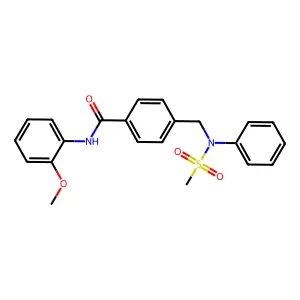N-(2-methoxyphenyl)-4-[(N-methylsulfonylanilino)methyl]benzamide structure