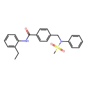 N-(2-ethylphenyl)-4-[(N-methylsulfonylanilino)methyl]benzamide structure
