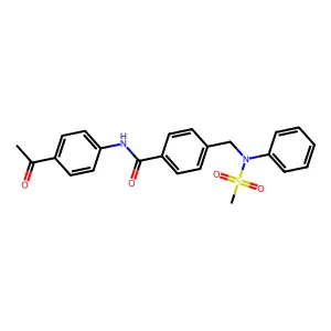 N-(4-acetylphenyl)-4-[(N-methylsulfonylanilino)methyl]benzamide structure