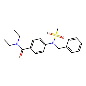 4-[benzyl(methylsulfonyl)amino]-N,N-diethylbenzamide structure