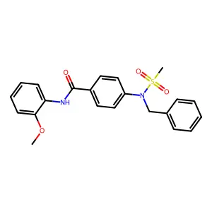 4-[benzyl(methylsulfonyl)amino]-N-(2-methoxyphenyl)benzamide structure
