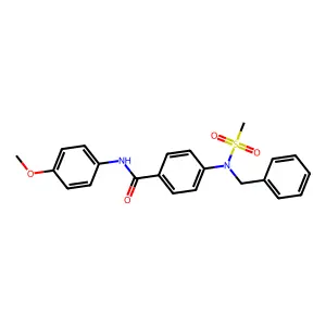 4-[benzyl(methylsulfonyl)amino]-N-(4-methoxyphenyl)benzamide structure