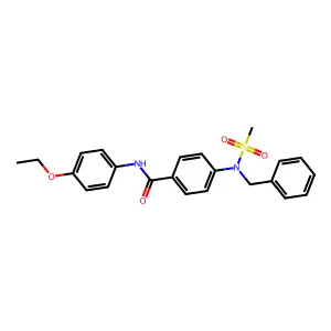 4-[benzyl(methylsulfonyl)amino]-N-(4-ethoxyphenyl)benzamide structure