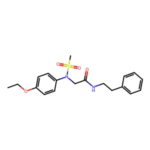 2-(4-ethoxy-N-methylsulfonylanilino)-N-(2-phenylethyl)acetamide structure