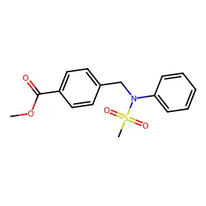 Methyl 4-([(methylsulfonyl)(phenyl)amino]methyl)benzoate structure