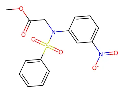 Methyl N-(3-nitrophenyl)-N-(phenylsulfonyl)glycinate structure
