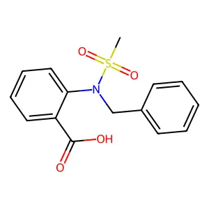 2-[Benzyl(methylsulfonyl)amino]benzoic acid structure