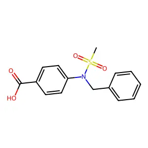 4-[Benzyl(methylsulfonyl)amino]benzoic acid structure