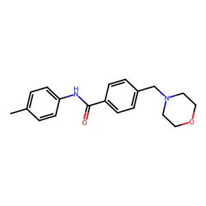 N-(4-methylphenyl)-4-(morpholin-4-ylmethyl)benzamide structure