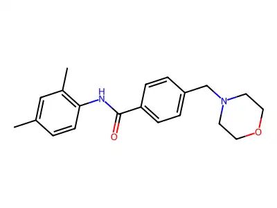 N-(2,4-dimethylphenyl)-4-(morpholin-4-ylmethyl)benzamide structure
