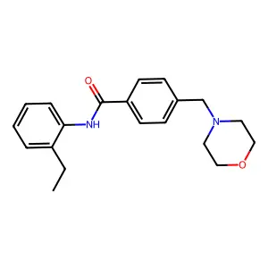 N-(2-ethylphenyl)-4-(morpholin-4-ylmethyl)benzamide structure