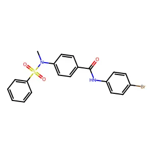4-[benzenesulfonyl(methyl)amino]-N-(4-bromophenyl)benzamide structure