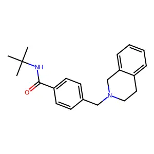 N-tert-butyl-4-(3,4-dihydro-1H-isoquinolin-2-ylmethyl)benzamide structure