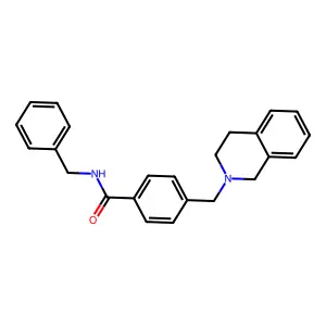 N-benzyl-4-(3,4-dihydro-1H-isoquinolin-2-ylmethyl)benzamide structure