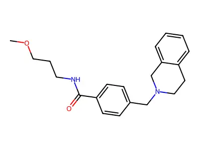 4-(3,4-dihydro-1H-isoquinolin-2-ylmethyl)-N-(3-methoxypropyl)benzamide structure