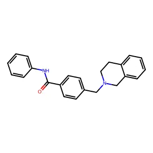 4-(3,4-dihydro-1H-isoquinolin-2-ylmethyl)-N-phenylbenzamide structure