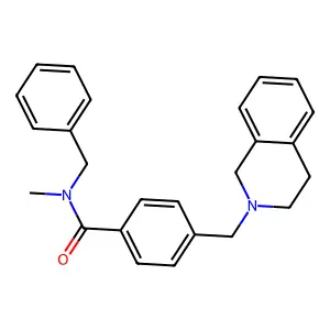 N-benzyl-4-(3,4-dihydroisoquinolin-2(1H)-ylmethyl)-N-methylbenzamide structure