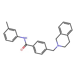 4-(3,4-dihydro-1H-isoquinolin-2-ylmethyl)-N-(3-methylphenyl)benzamide structure