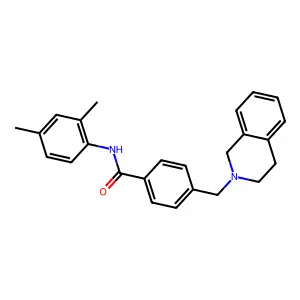 4-(3,4-dihydro-1H-isoquinolin-2-ylmethyl)-N-(2,4-dimethylphenyl)benzamide structure