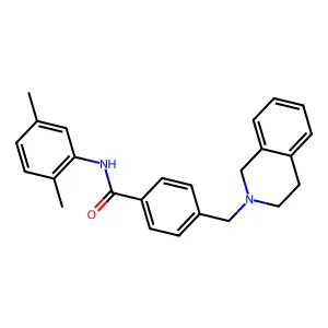 4-(3,4-dihydro-1H-isoquinolin-2-ylmethyl)-N-(2,5-dimethylphenyl)benzamide structure