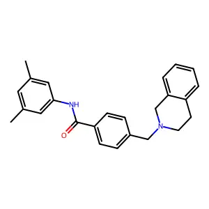 4-(3,4-dihydro-1H-isoquinolin-2-ylmethyl)-N-(3,5-dimethylphenyl)benzamide structure