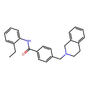 4-(3,4-dihydro-1H-isoquinolin-2-ylmethyl)-N-(2-ethylphenyl)benzamide structure
