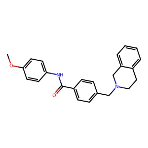 4-(3,4-dihydro-1H-isoquinolin-2-ylmethyl)-N-(4-methoxyphenyl)benzamide structure