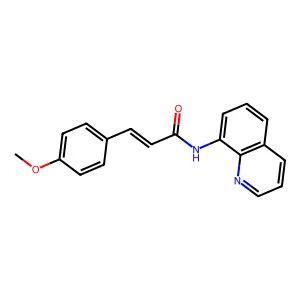 (E)-3-(4-methoxyphenyl)-N-quinolin-8-ylprop-2-enamide structure