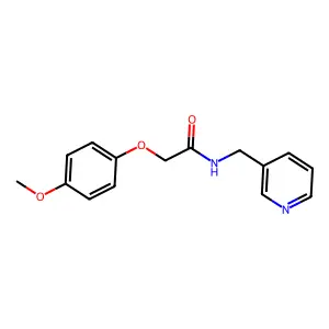 2-(4-methoxyphenoxy)-N-(pyridin-3-ylmethyl)acetamide structure