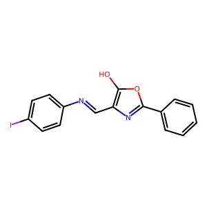 (4E)-4-[(4-iodoanilino)methylidene]-2-phenyl-1,3-oxazol-5-one structure