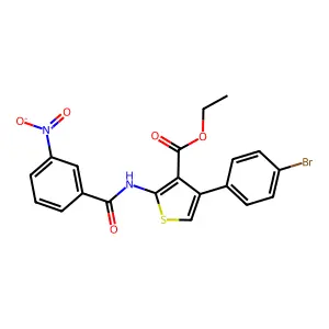 Ethyl 4-(4-bromophenyl)-2-[(3-nitrobenzoyl)amino]thiophene-3-carboxylate structure