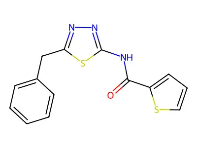 N-(5-benzyl-1,3,4-thiadiazol-2-yl)thiophene-2-carboxamide structure