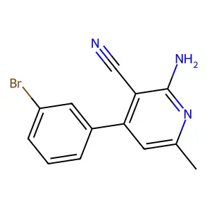 2-Amino-4-(3-bromophenyl)-6-methylpyridine-3-carbonitrile structure