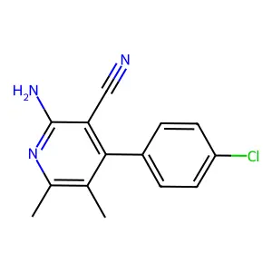 2-Amino-4-(4-chlorophenyl)-5,6-dimethylpyridine-3-carbonitrile structure