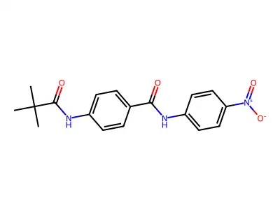 4-(2,2-dimethylpropanoylamino)-N-(4-nitrophenyl)benzamide structure