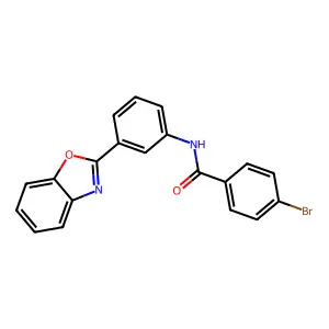 N-[3-(1,3-benzoxazol-2-yl)phenyl]-4-bromobenzamide structure