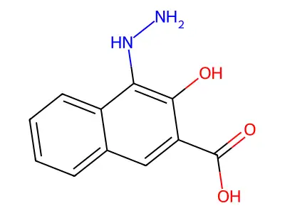 4-Hydrazinyl-3-hydroxynaphthalene-2-carboxylic acid structure