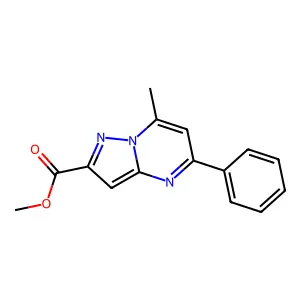 Methyl 7-methyl-5-phenylpyrazolo[1,5-a]pyrimidine-2-carboxylate structure