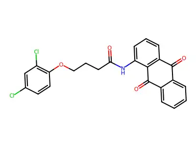 4-(2,4-dichlorophenoxy)-N-(9,10-dioxoanthracen-1-yl)butanamide structure