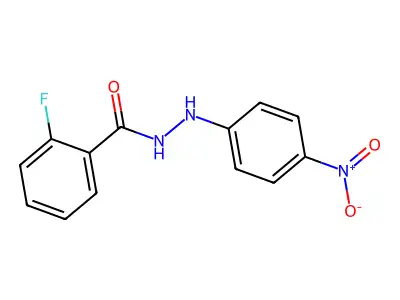 2-fluoro-N'-(4-nitrophenyl)benzohydrazide structure