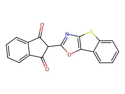 2-([1]Benzothiolo[2,3-d][1,3]oxazol-2-yl)indene-1,3-dione structure