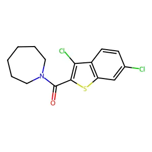 Azepan-1-yl-(3,6-dichloro-1-benzothiophen-2-yl)methanone structure