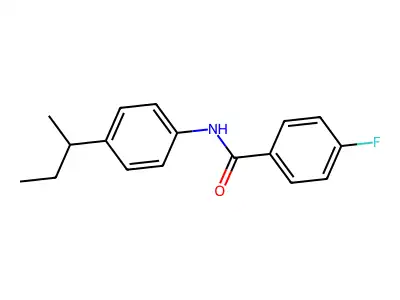 N-[4-(butan-2-yl)phenyl]-4-fluorobenzamide structure