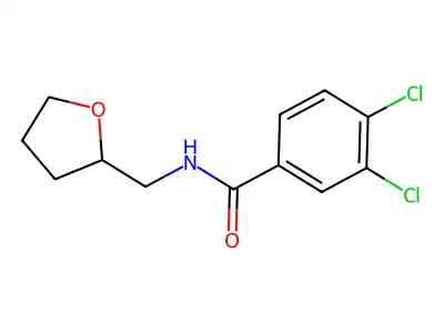 3,4-dichloro-N-(oxolan-2-ylmethyl)benzamide structure