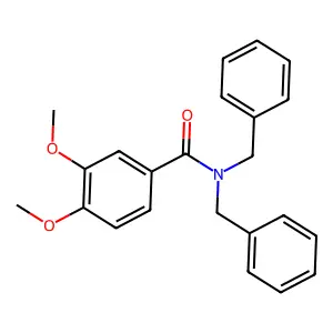 N,N-dibenzyl-3,4-dimethoxybenzamide structure