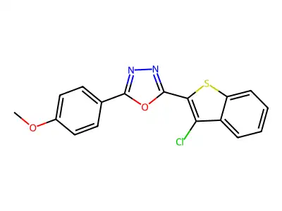 2-(3-Chloro-1-benzothiophen-2-yl)-5-(4-methoxyphenyl)-1,3,4-oxadiazole structure